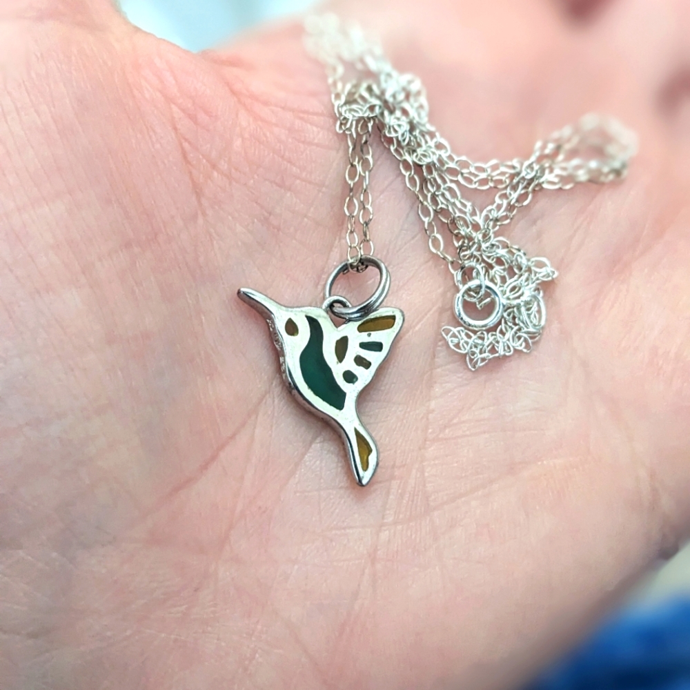 Sterling Silver Hummingbird Necklace